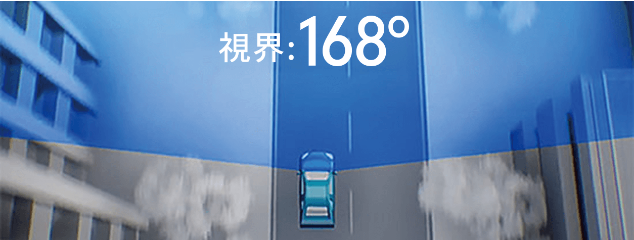 広角レンズ採用